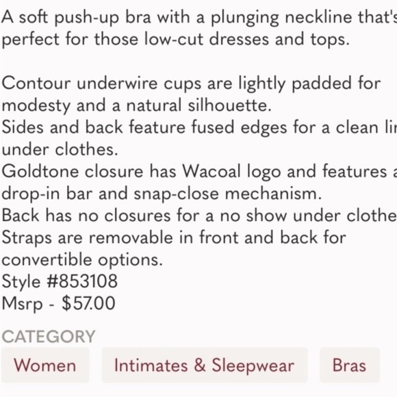 Wacoal NWT Soft Seductive Front Close Convertible Contour Bra 853108 32C Neutral - Picture 3 of 12